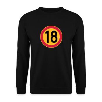 18 limite de vitesse - Sweat-shirt Unisexe - noir - Devant - Alina (178cm) & Michal (187cm)