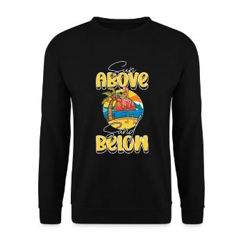 Plongée Summer Palm Surfing - Sweat-shirt Unisexe - noir - Devant - Alina (178cm) & Michal (187cm)