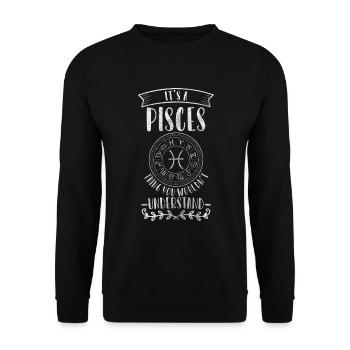 Zodiac sign Birthday Month of birth - Unisex Sweatshirt - black - Front - Alina (178cm) & Michal (187cm)