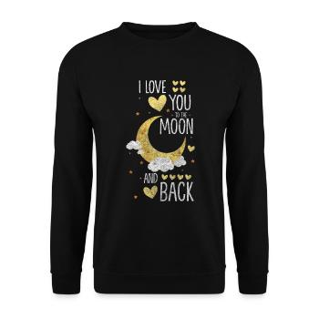 Heart Couple Friends - Unisex Sweatshirt - black - Front - Alina (178cm) & Michal (187cm)