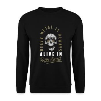 Musik Festival Rockgitarre E-Gitarre - Unisex Pullover - Schwarz - Vorne - Alina (178cm) & Michal (187cm)