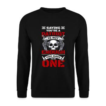 America National Park American Dream Flag - Unisex Sweatshirt - black - Front - Alina (178cm) & Michal (187cm)