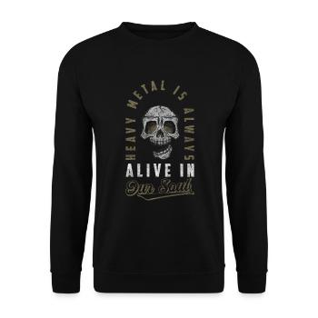 Concert de groupe de métal Hardrock - Sweat-shirt Unisexe - noir - Devant - Alina (178cm) & Michal (187cm)