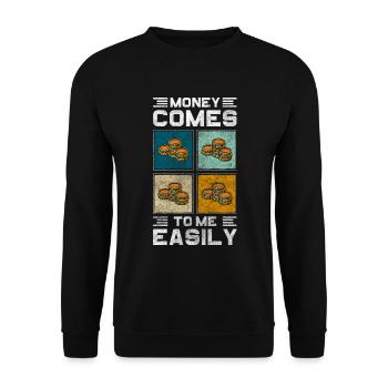Wealth Prosperity Euro Business - Unisex Sweatshirt - black - Front - Alina (178cm) & Michal (187cm)