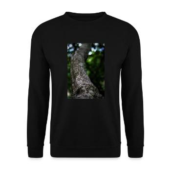 Macro photographie de tronc d’arbre texturé - Vibrant - Sweat-shirt Unisexe - noir - Devant - Alina (178cm) & Michal (187cm)