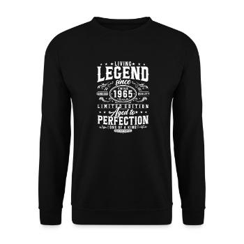 Légende depuis 1965 Cadeau d’anniversaire vintage - Sweat-shirt Unisexe - noir - Devant - Alina (178cm) & Michal (187cm)