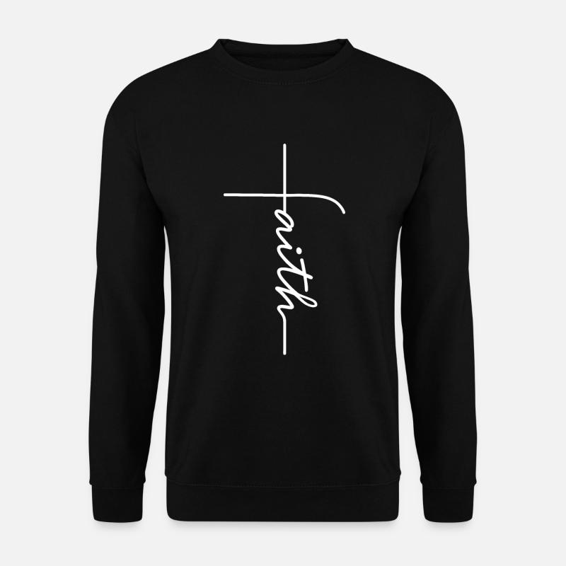 Glaube Gott Jesus Kreuz Christentum - Unisex Pullover - Schwarz