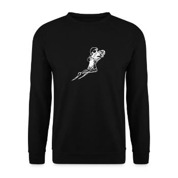 Divers passion Weightless underwater world - Unisex Sweatshirt - black - Front - Alina (178cm) & Michal (187cm)