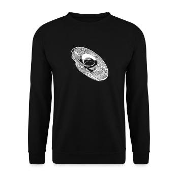 Geometric Circle Ellipses Parabolas Lines - Unisex Sweatshirt - black - Front - Alina (178cm) & Michal (187cm)