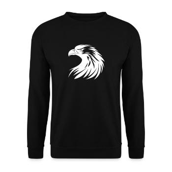 Beautiful Eagle Logo in Tattoo Style - Unisex Sweatshirt - black - Front - Alina (178cm) & Michal (187cm)