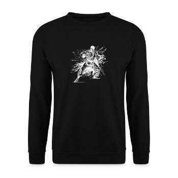 Tattoo Karate Style Sparring Partner Kampf Technik - Unisex Pullover - Schwarz - Vorne - Alina (178cm) & Michal (187cm)