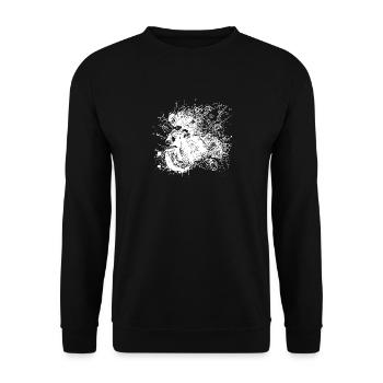 Motard avec casque Off-Road Riding Splash Style - Sweat-shirt Unisexe - noir - Devant - Alina (178cm) & Michal (187cm)