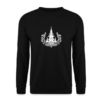 Thailand temple complex nature symbol - Unisex Sweatshirt - black - Front - Alina (178cm) & Michal (187cm)
