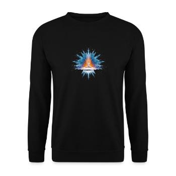 Yoga, Spiritualité, Liberté et Relaxation - Sweat-shirt Unisexe - noir - Devant - Alina (178cm) & Michal (187cm)