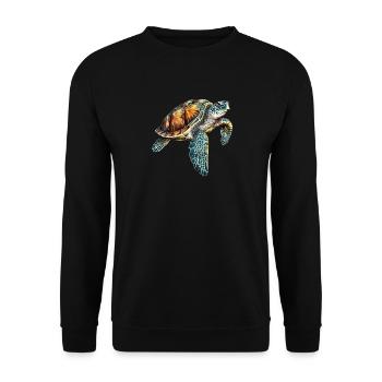 Conception sous-marine de tortue pour les plongeurs - Sweat-shirt Unisexe - noir - Devant - Alina (178cm) & Michal (187cm)