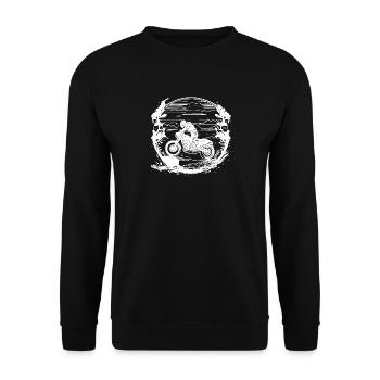 Motor Race, Extreme Sports, Dirt Bike, Off-Road Motorsport - Unisex Sweatshirt - black - Front - Alina (178cm) & Michal (187cm)