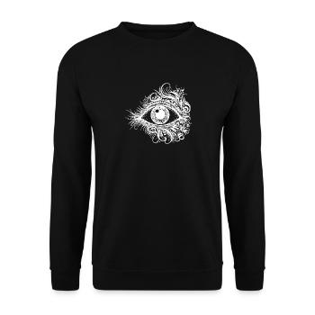 Artful eye with penetrating gaze - Unisex Sweatshirt - black - Front - Alina (178cm) & Michal (187cm)