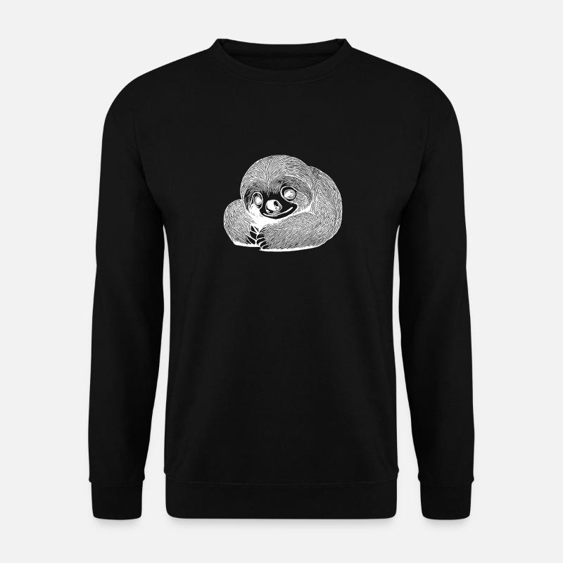 Exhausted tired cute sloth - Unisex Sweatshirt - black