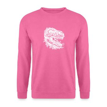 Dinosaure Crâne Squelette Dino Fleurs Tattoo - Sweat-shirt Unisexe - rose - Devant