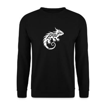 Shaggy Barbu Dragon Tribal Dragon Tattoo - Sweat-shirt Unisexe - noir - Devant - Alina (178cm) & Michal (187cm)