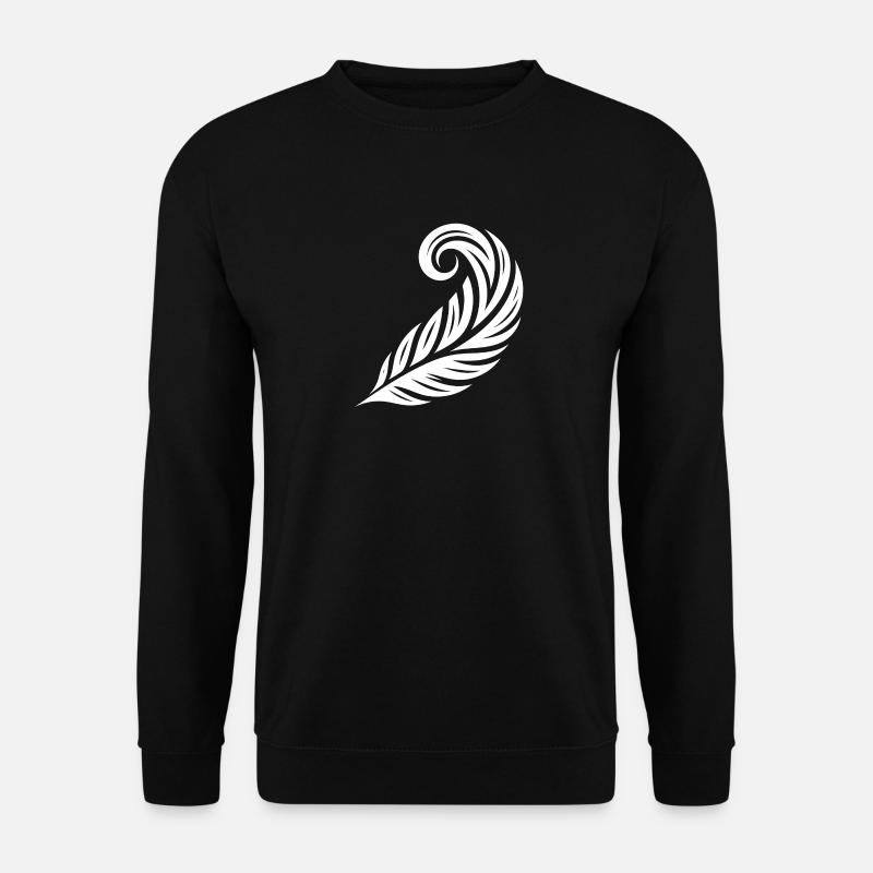 Curved Ink Pen - Unisex Sweatshirt - black