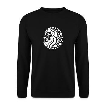 Proud lion's head with mane - Unisex Sweatshirt - black - Front - Alina (178cm) & Michal (187cm)