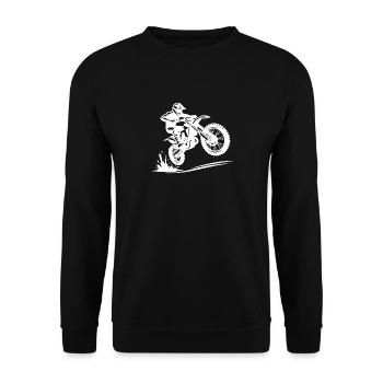 Machine tout-terrain dans le saut Hobby Enduro Motorsport - Sweat-shirt Unisexe - noir - Devant - Alina (178cm) & Michal (187cm)