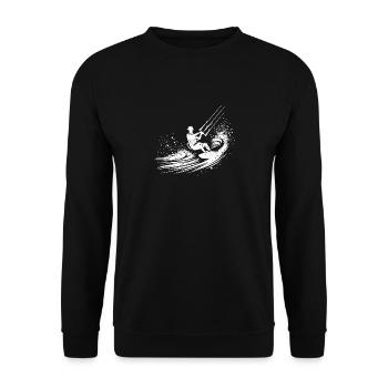 Surfing in the sky - Splash Kite Surfing Equipment - Unisex Sweatshirt - black - Front - Alina (178cm) & Michal (187cm)