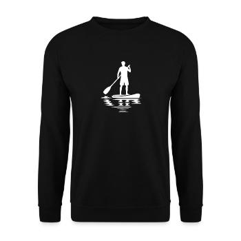 Paddelkunst Stand Up Paddling - Unisex Sweatshirt - black - Front - Alina (178cm) & Michal (187cm)