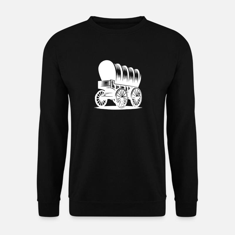 Chariot couvert pour chevaux - Sweat-shirt Unisexe - noir