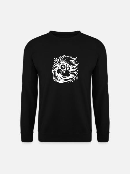 Witziges Pferd mit lustigen Augen - Unisex Pullover - Schwarz