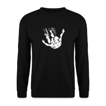 Skydiving Cool Skydiving Jump - Unisex Sweatshirt - black - Front - Alina (178cm) & Michal (187cm)