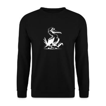 Enfants Bluefoot Boobies Funny Pencil Sketch - Sweat-shirt Unisexe - noir - Devant - Alina (178cm) & Michal (187cm)