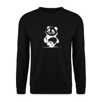 Cuddly Bear Enfants Panda Bébé Crayon Croquis - Sweat-shirt Unisexe - noir - Devant - Alina (178cm) & Michal (187cm)