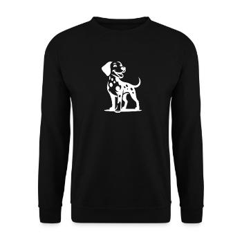 Petit chien dalmatien beau portrait de chien - Sweat-shirt Unisexe - noir - Devant - Alina (178cm) & Michal (187cm)