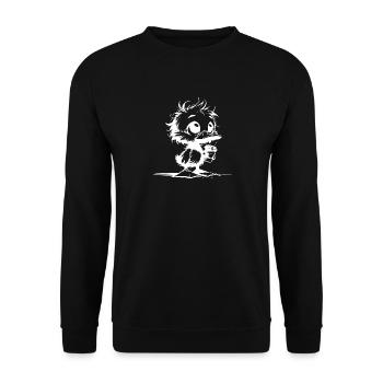 Cute Ducks Baby with Coffee Mug - Unisex Sweatshirt - black - Front - Alina (178cm) & Michal (187cm)