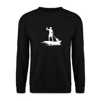 Stand Up Paddling Club Paddel Kurs - Unisex Pullover - Schwarz - Vorne - Alina (178cm) & Michal (187cm)