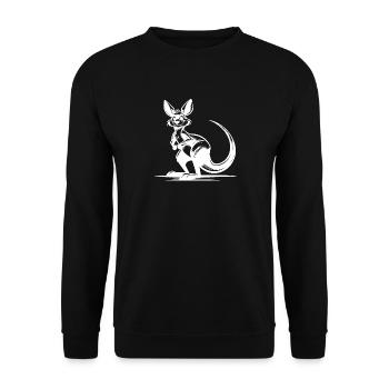Kangourou australien souriant - Sweat-shirt Unisexe - noir - Devant - Alina (178cm) & Michal (187cm)