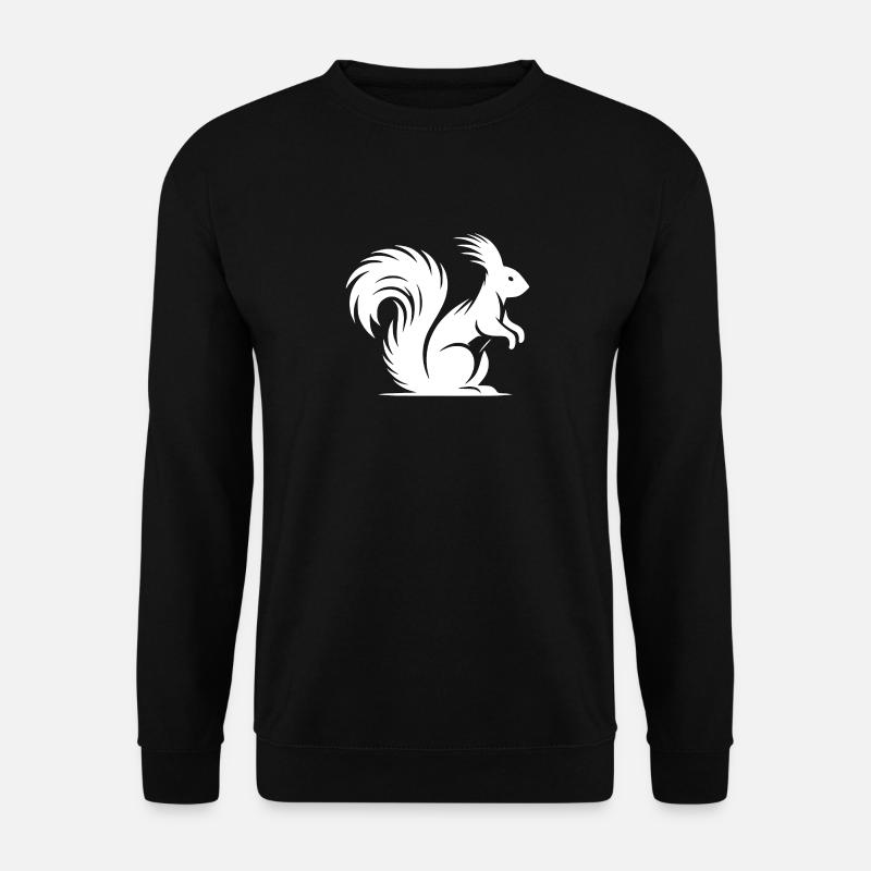 Putziges Eichhörnchen mit buschigem Schwanz - Unisex Pullover - Schwarz