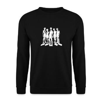 Spooky Halloween Zombie Group - Unisex Sweatshirt - black - Front - Alina (178cm) & Michal (187cm)