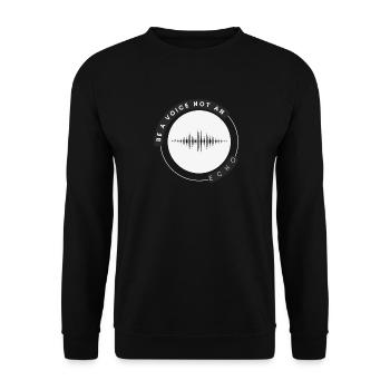 Be a voice not an echo - Unisex Pullover - Schwarz - Vorne - Alina (178cm) & Michal (187cm)