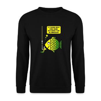 Pêche et humour - Sweat-shirt Unisexe - noir - Devant - Alina (178cm) & Michal (187cm)