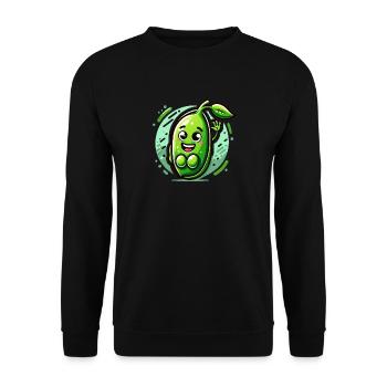 Peas Out and Proud - Unisex Sweatshirt - black - Front - Alina (178cm) & Michal (187cm)