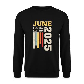 June 2025 - Birthday gift June 2025 June - Unisex Sweatshirt - black - Front - Alina (178cm) & Michal (187cm)