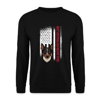 Cadeau de chien Kelpie - Sweat-shirt Unisexe - noir - Devant - Alina (178cm) & Michal (187cm)