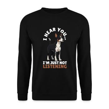 Cadeau de chien Kelpie - Sweat-shirt Unisexe - noir - Devant - Alina (178cm) & Michal (187cm)