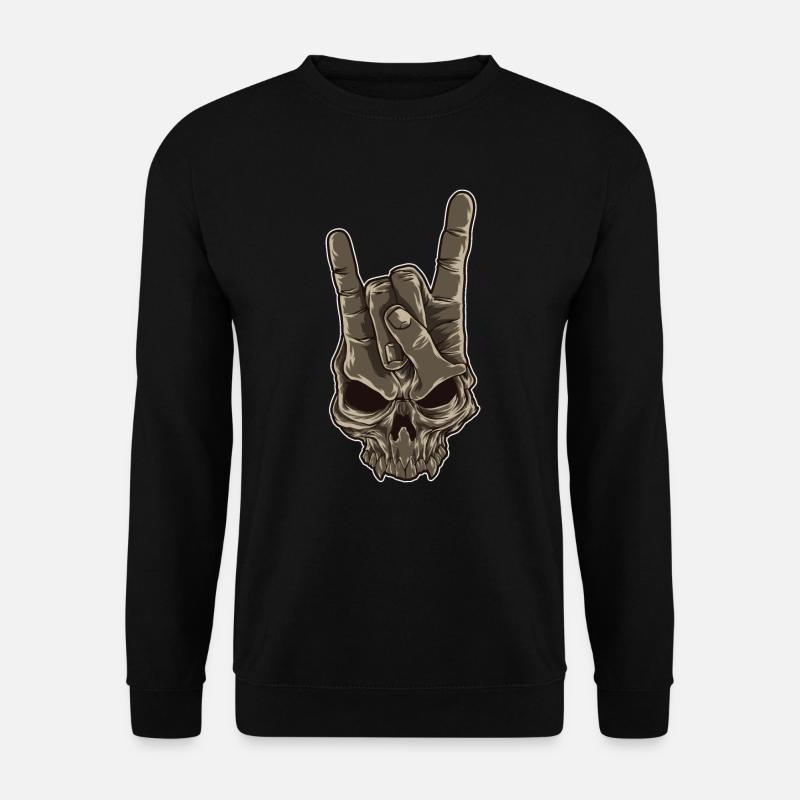 Teufelshörner | Heavy Metal Hand Gesture Music - Unisex Pullover - Schwarz