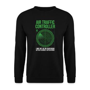 Contrôleur de la circulation aérienne Aviation Aviation Aviator - Sweat-shirt Unisexe - noir - Devant - Alina (178cm) & Michal (187cm)