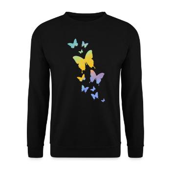 Papillon Papillon Animal Couleur colorée - Sweat-shirt Unisexe - noir - Devant - Alina (178cm) & Michal (187cm)