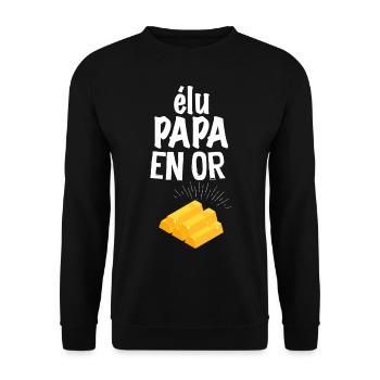 Cadeau homme réunionnais cool - Sweat-shirt Unisexe - noir - Devant - Alina (178cm) & Michal (187cm)